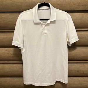 M / Lululemon white polo shirt